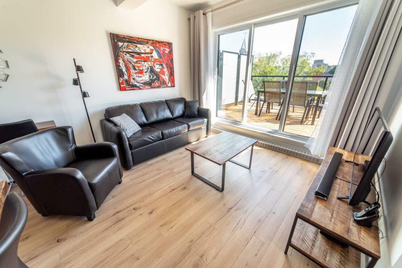 Апартаменты Aux Havres Urbains - Le Penthouse Du Kameleon Квебек Экстерьер фото